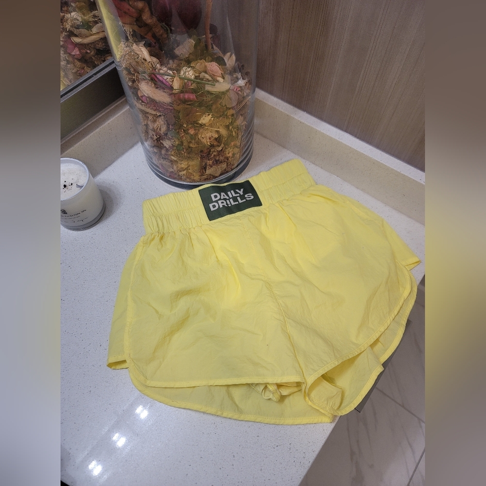 Daily Drills Yellow Women’s Athletic Shorts